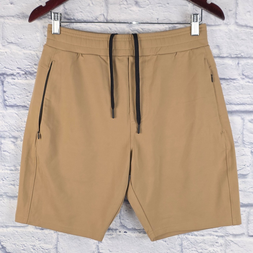 NWT Public Rec Men Tan Khaki‎ All Day Every Day Drawstring Shorts 8" Size 30